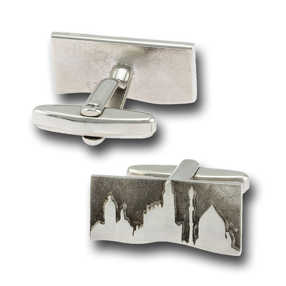 Manschettenknöpfe Dresden, Dresden-Schmuck, 925er Silber, Hofkirche, Yenidze