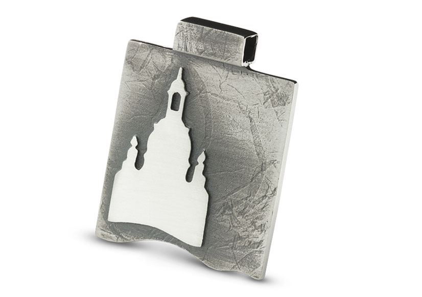 Anhänger Dresden Schmuck, Frauenkirche, poliert, 925er Silber, Accessoire, Geschenk, Souvenir