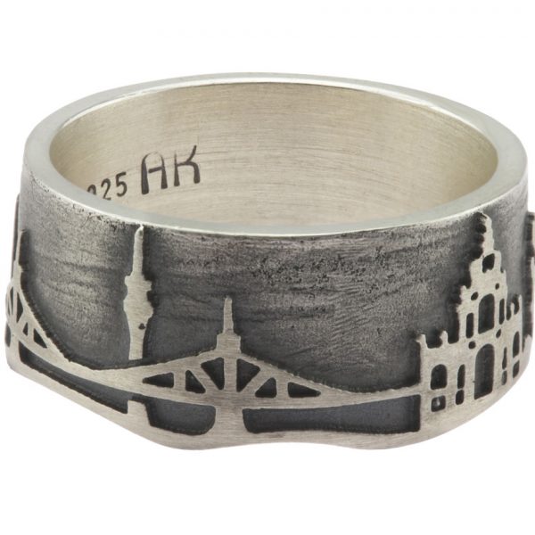 Stadt Ring Dresden, Dresden-Schmuck, 925er Silber, Accessoire, Geschenk, Souvenir