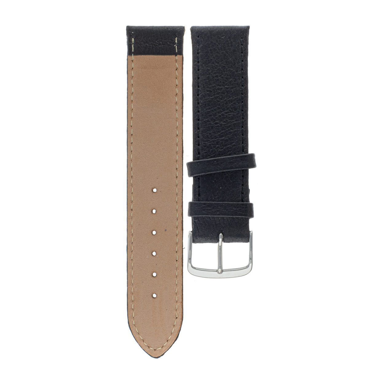 Uhrenarmband Herren schwarz | 18 mm 20 mm | Leder – Bild 3