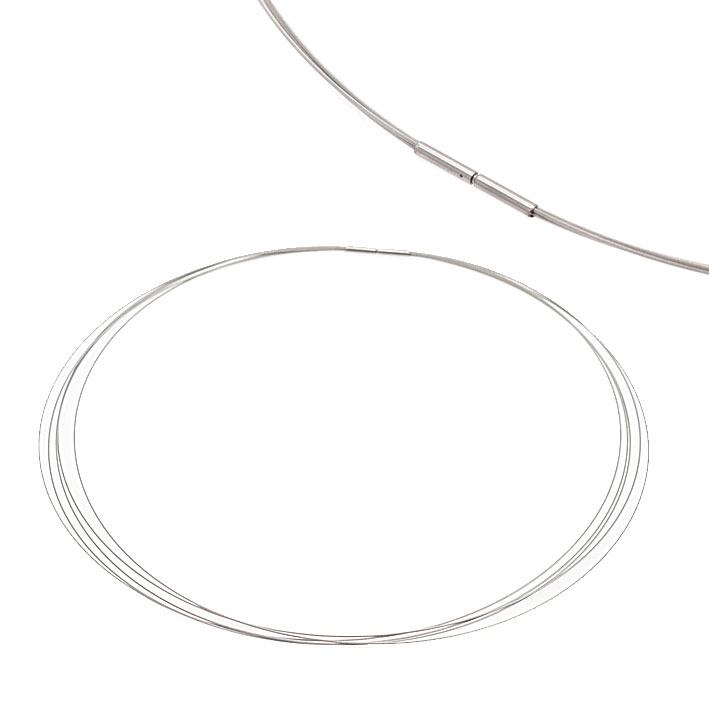 Edelstahlhalsreifen 5-reihig Bajonettverschluss