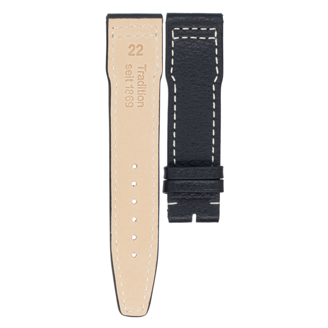 Terrasport Ersatzband Büffelleder schwarz 20 – 22 mm | Mühle Glashütte – Bild 3