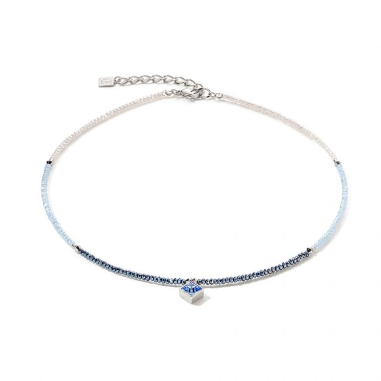 Halskette Square silber blau COEUR DE LION