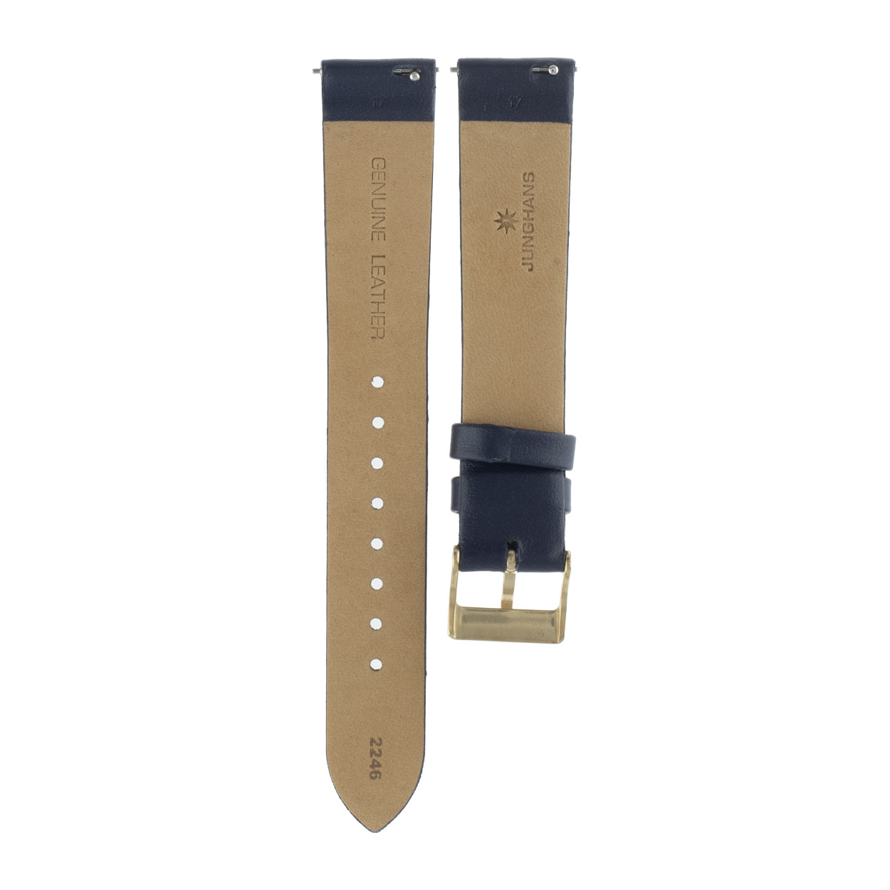 Uhrenarmband Max Bill dunkelblau | 17mm Leder | Junghans – Bild 2